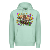 Seafoam Mardi Gras Heifers Premium Hoodie - HowdyJamesFarm
