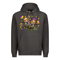 Smoke Mardi Gras Heifers Premium Hoodie - HowdyJamesFarm