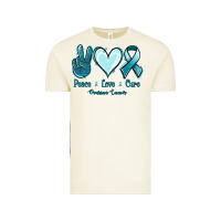 Vintage Arctic Peace Love Cure Ovarian Cancer Vintage Tee - Jasminsmagicworld