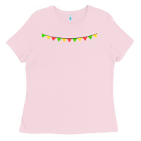 Bubblegum Pink mexican flags Ladies Tee - FaDigitalArtStudio