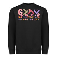 Black god is greater than the highs and lows Heavyweight Sweatshirt - MaliasSmallBusiness