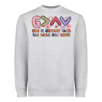 Heather Grey god is greater than the highs and lows Heavyweight Sweatshirt - MaliasSmallBusiness