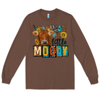 Chestnut just a little moody with cow Long Sleeve Tee - NancyCooperArtShop