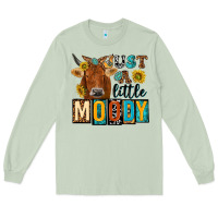 Matcha just a little moody with cow Long Sleeve Tee - NancyCooperArtShop
