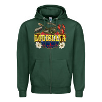 Sports Green louisiana state Zipper Hoodie - BarkalooDesign