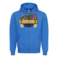 True Royal louisiana state Zipper Hoodie - BarkalooDesign