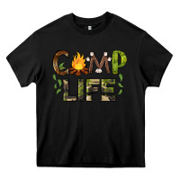 Black camp life Heavy Core Tee - BarkalooDesign
