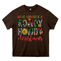 Chocolate Brown have yourself a rowdy howdy christmas Heavy Core Tee - FaDigitalArtStudio