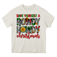 Cream have yourself a rowdy howdy christmas Heavy Core Tee - FaDigitalArtStudio