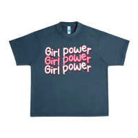Midnight Navy girl power Urban Heavy Tee - MaliasSmallBusiness
