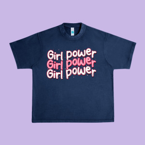 Girl Power Urban Heavy Tee Designed By Maliassmallbusiness