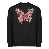 Floral Butterfly Heavyweight Sweatshirt | Teevron
