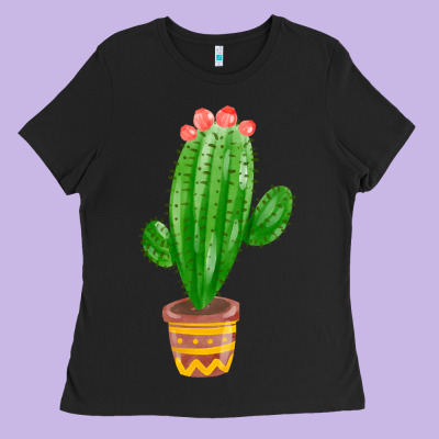 Mexican Cactus Ladies Tee Designed By Fadigitalartstudio