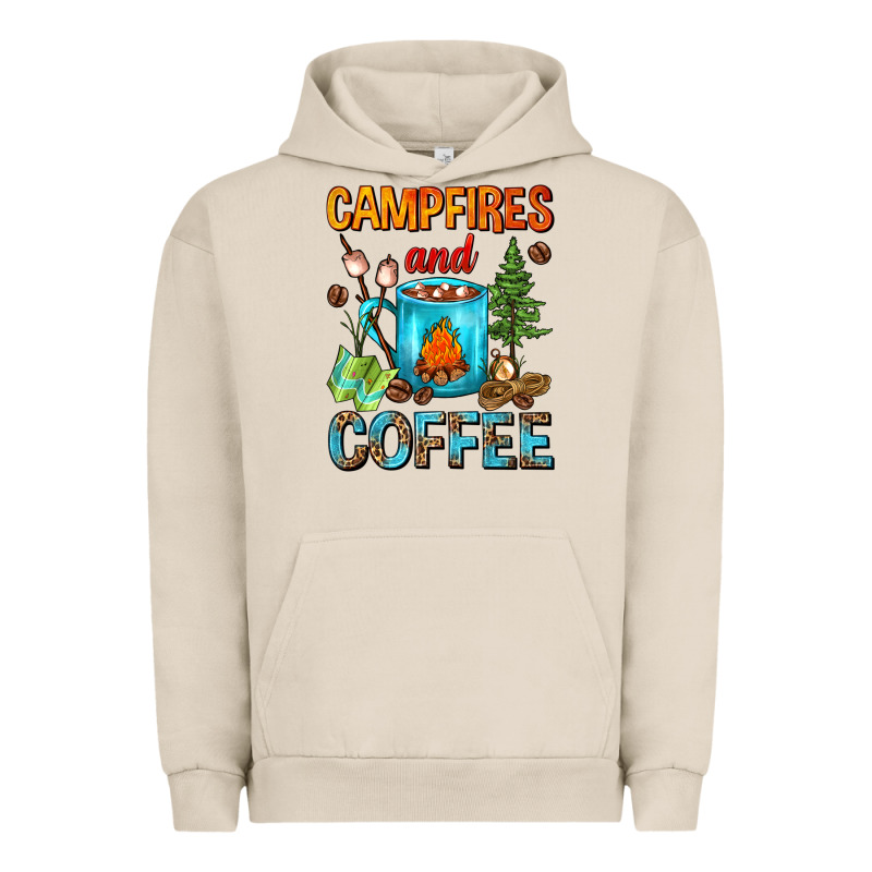 Campfires And Coffee Camping Coffee Urban Hoodie by FaDigitalArtStudio | Teevron