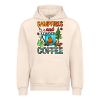 Sandshell Campfires And Coffee Camping Coffee Urban Hoodie - FaDigitalArtStudio