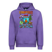 Tulip Campfires And Coffee Camping Coffee Urban Hoodie - FaDigitalArtStudio