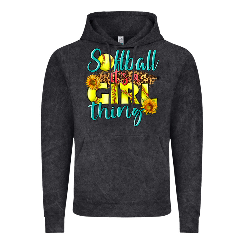 Softball It's A Girl Thing Vintage Hoodie by LillyAllenDesigns | Teevron