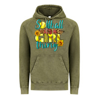 Vintage Olive softball it's a girl thing Vintage Hoodie - LillyAllenDesigns