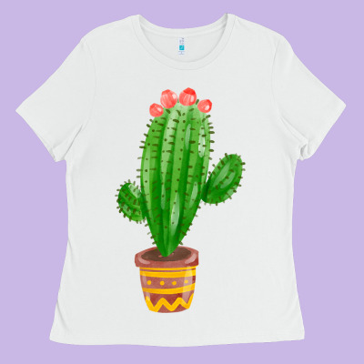 Mexican Cactus Ladies Tee Designed By Fadigitalartstudio