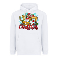 White i dig christmas Heavyweight Hoodie - texasbilliewilder
