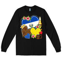 Black el salvador hearts Long Sleeve Tee - NancyCooperArtShop