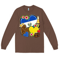 Chestnut el salvador hearts Long Sleeve Tee - NancyCooperArtShop