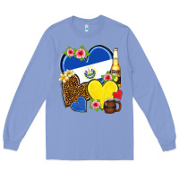 Colony Blue el salvador hearts Long Sleeve Tee - NancyCooperArtShop
