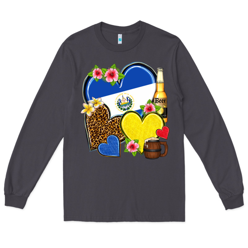 El Salvador Hearts Long Sleeve Tee by NancyCooperArtShop | Teevron