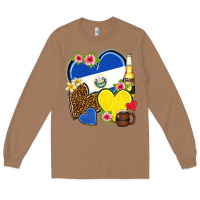 Toasted Coconut el salvador hearts Long Sleeve Tee - NancyCooperArtShop