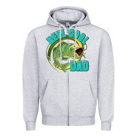 Heather Grey reel cool dad Zipper Hoodie - Jasminsmagicworld