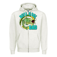 Oatmeal Heather reel cool dad Zipper Hoodie - Jasminsmagicworld