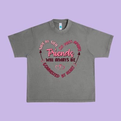 Side By Or Miles Apart Friends Will Always Be Conn Urban Heavy Tee Designed By Maliassmallbusiness