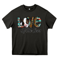 Asphalt love of the cows Heavy Core Tee - CowhideDigitalArt