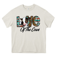 Cream love of the cows Heavy Core Tee - CowhideDigitalArt