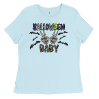 Baby Blue halloween baby Ladies Tee - CowhideDigitalArt