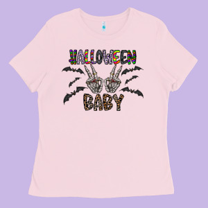Halloween Baby Ladies Tee Designed By Cowhidedigitalart