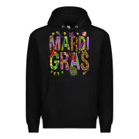 Black Mardi Gras Premium Hoodie - HowdyJamesFarm