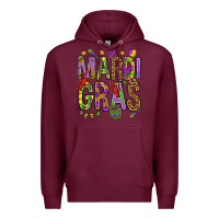 Burgundy Mardi Gras Premium Hoodie - HowdyJamesFarm