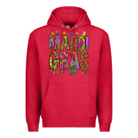 Cardinal Mardi Gras Premium Hoodie - HowdyJamesFarm