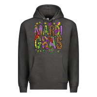 Charcoal Heather Mardi Gras Premium Hoodie - HowdyJamesFarm