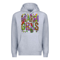 Heather Grey Mardi Gras Premium Hoodie - HowdyJamesFarm