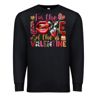 Black For the love of the Valentine Premium Sweatshirt - HowdyJamesFarm