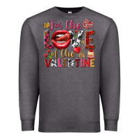 Charcoal Heather For the love of the Valentine Premium Sweatshirt - HowdyJamesFarm