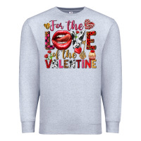 Heather Grey For the love of the Valentine Premium Sweatshirt - HowdyJamesFarm