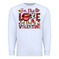 White For the love of the Valentine Premium Sweatshirt - HowdyJamesFarm