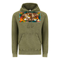 Vintage Olive western cow cockerel chick  serape leopard sunflowers license plate te Vintage Hoodie - BarkalooDesign