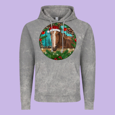Brown Horse Christmas Vintage Hoodie Designed By Ranaportraitstore