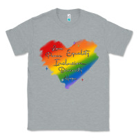 Heather Grey kindness equality peace love inclusion diversity h Classic Tee - MaliasSmallBusiness
