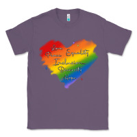 Lavender kindness equality peace love inclusion diversity h Classic Tee - MaliasSmallBusiness