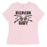 Bubblegum Pink halloween baby Ladies Tee - CowhideDigitalArt